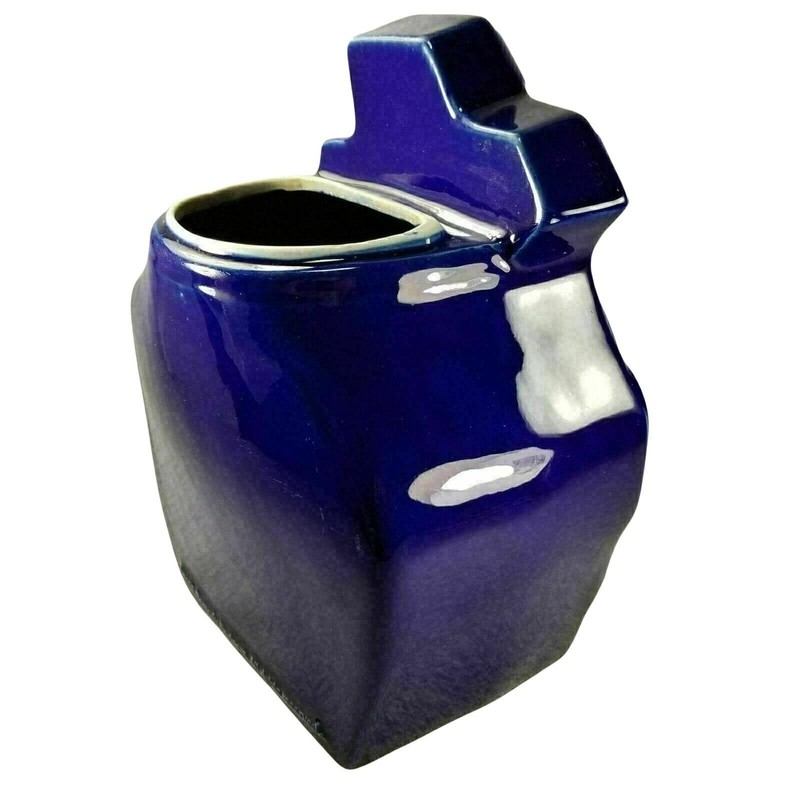 Comedy Central Blue Jar Comedy Partners Collectible Decor Planter 2000 Vintage gallery