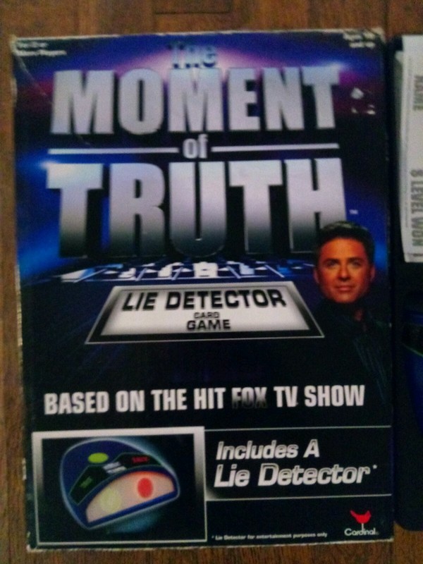 THE MOMENT OF TRUTH – LIE DETECTOR CARD GAME – Based on Hit FOX TV show –