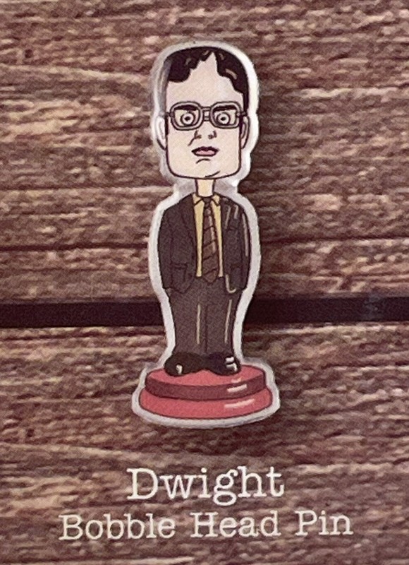 The Office CULTUREFLY Dwight Schrute Bobblehead Pin Subscription Box Exclusive gallery