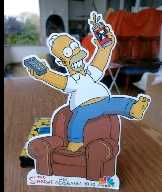 The Simpsons TV Show Cardboard Cutout Bart Simpson Promo NBC 12×22 Cm 1