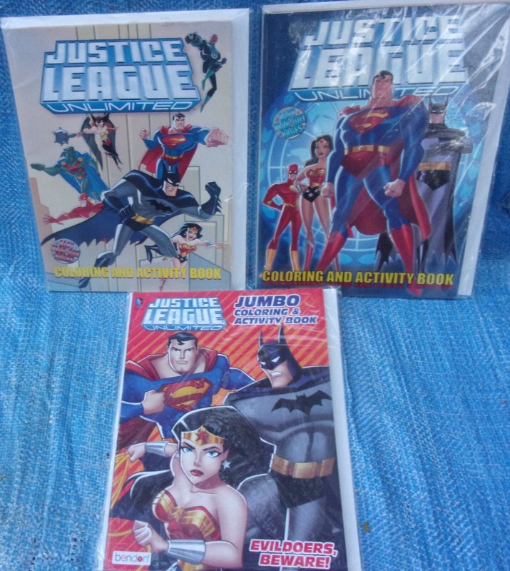 Justice League Unlimited Coloring And Activity Book Lot DC Comics Unused Batman gallery