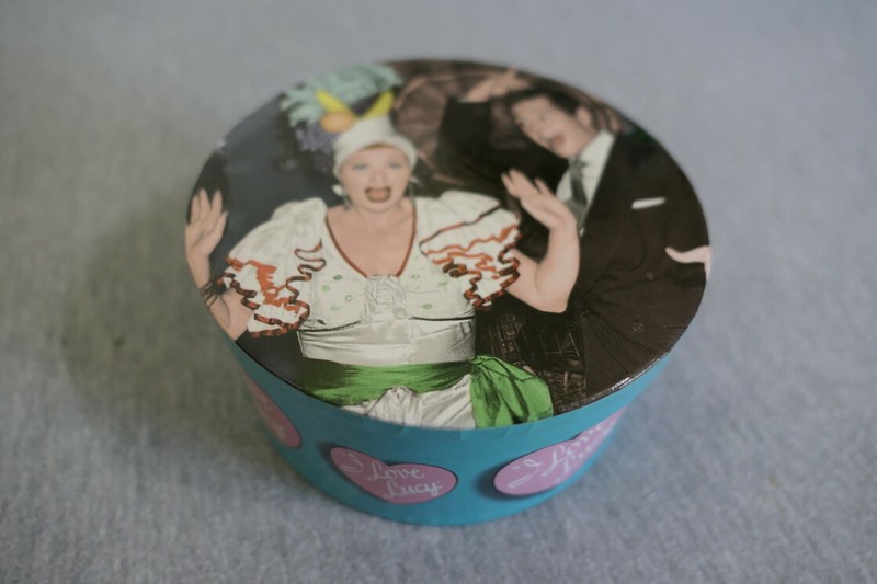 Vandor Carmen I Love Lucy Round Cardboard Trinket Jewelry Candy Box w Lid 5.5" gallery