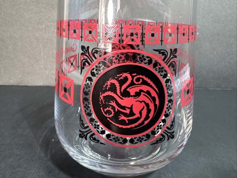 Game of Thrones House Targaryen Stemless Wine Glass — Official HBO Licensed gallery