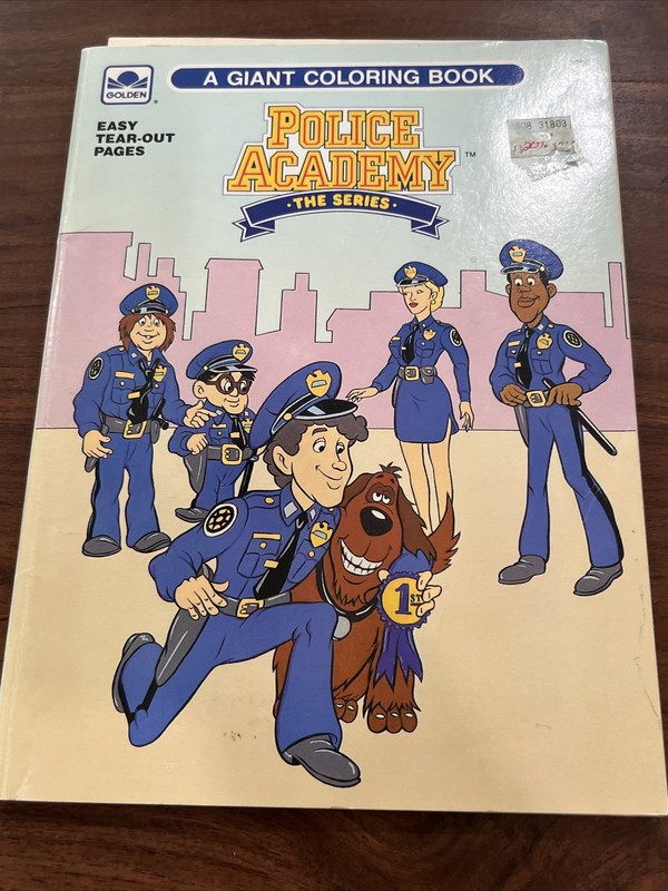 VTG 1989 POLICE ACADEMY The Series Coloring Book Golden #3256~some Used
