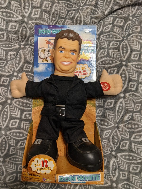 NIB RON WHITE TALKING DOLL 11.5″ BLUE COLLAR COMEDY 12 PHRASES RARE PLUSH!!