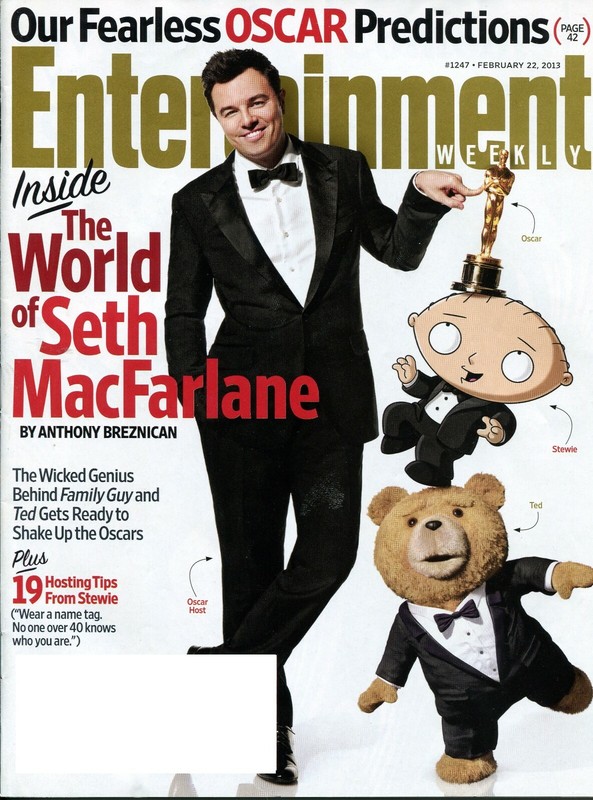 Entertainment Weekly Magazine 2-22-13 – Seth McFarlane, Family Guy, Oscars