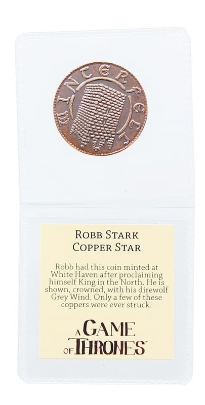 Game of Thrones Robb Stark Cooper Star Coin Replica gallery