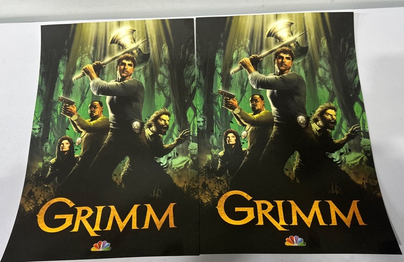Grimm Comic-Con Poster Whilce Portacio NBC TV Show David Giuntoli 17”x11”
