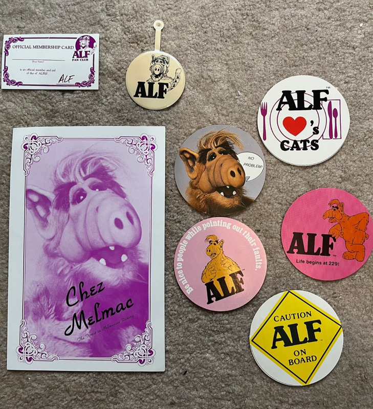 VINTAGE OFFICIAL ALF FAN CLUB KIT CERTIFICE STICKERS MENU POSTERS CARD+more1980s gallery