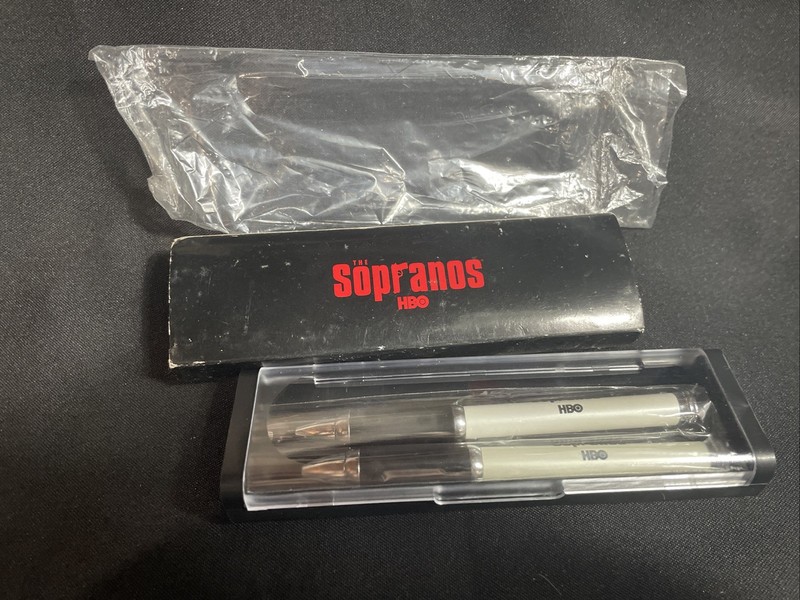New 2007 HBO The Sopranos Promo Two Ballpoint Ink Pen Set Great Gift