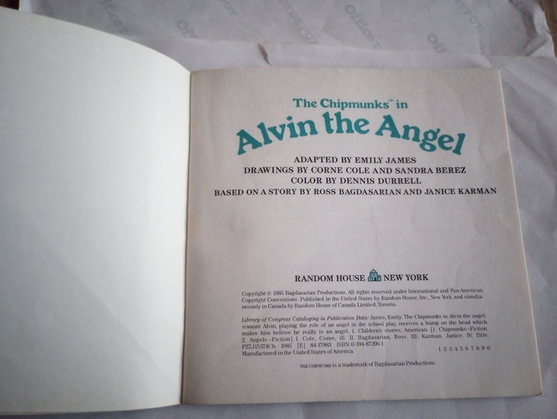 The Chipmunks In Alvin The Angel & The TV Chipmunks Book Lot VTG 1980's Dave gallery