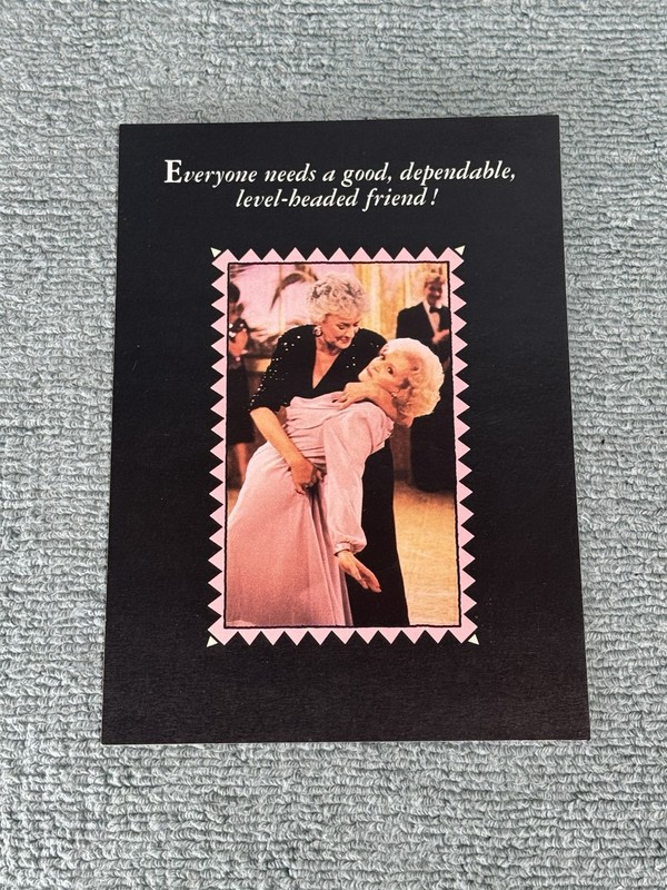 Betty White Personally Owned Golden Girls Greeting Card 1988 Rose Dorothy