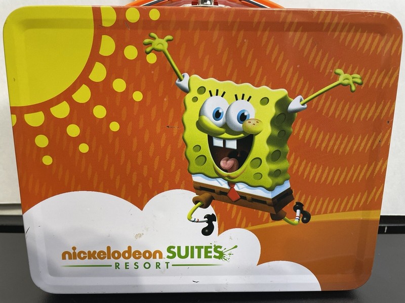 Vintage 2000’s Nickelodeon Nick Hotel Suites Metal Lunch Box Tin SpongeBob Slime gallery