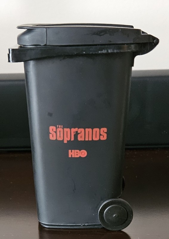 The Sopranos HBO Rare Promo Garbage Trash ‘Gallon’ Can + Wheels James Gandolfini