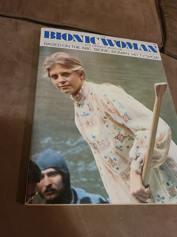 BIONIC WOMAN 1976 Vintage Coloring Book Uncolored