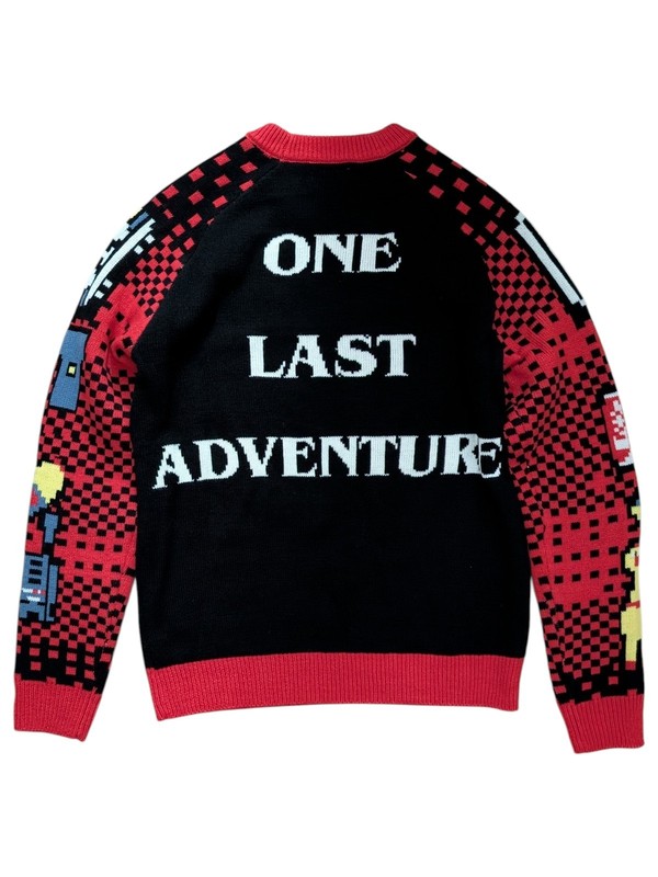Stranger Things Netflix Knit Sweater One Last Adventure Hawkins Heroes Size XS gallery