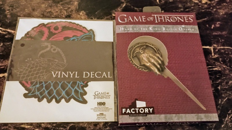 Vintg Game of Thrones Hand of the King Bottle Opener NIB + Culturefly Got Decal