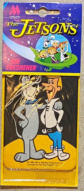 The Jetsons Astro & George Car Air Freshener NEW Unused SEALED 1990