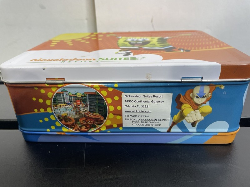 Vintage 2000’s Nickelodeon Nick Hotel Suites Metal Lunch Box Tin SpongeBob Slime gallery