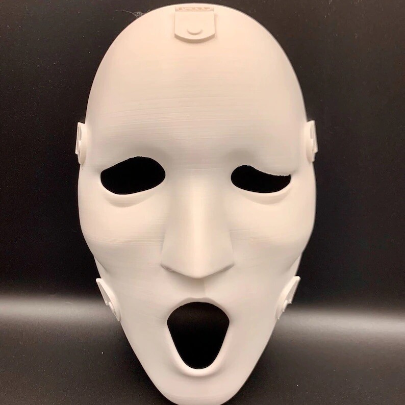 DIY Ghostface Scream Brandon James BLANK Mask MTV WITH ATTACHED ELASTIC STRAPS
