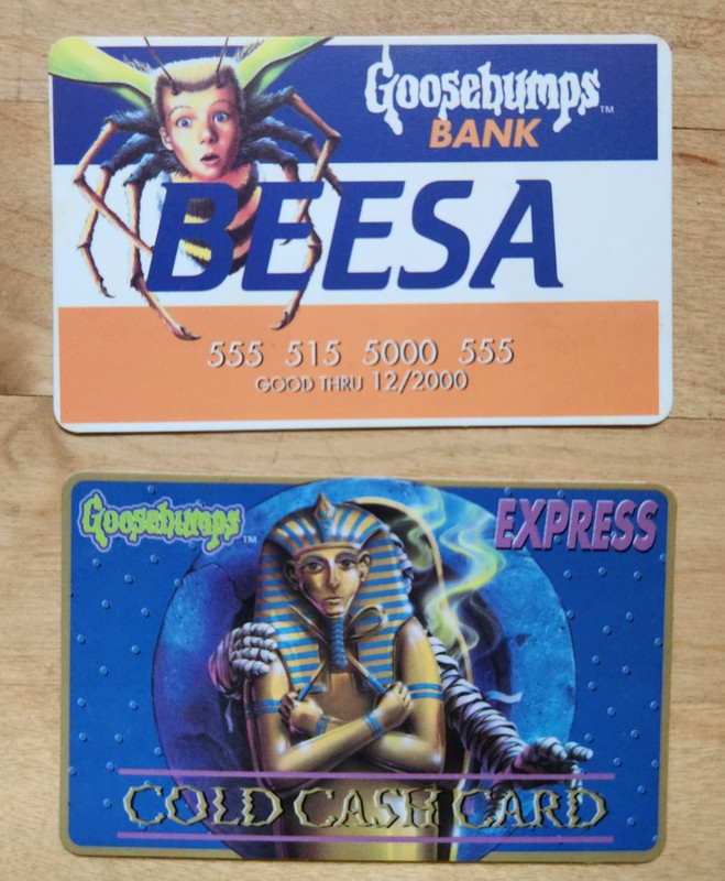 Rare Goosebumps Beesa (Visa) & Express Cold Cash Card Faux Credit Cards Mummy