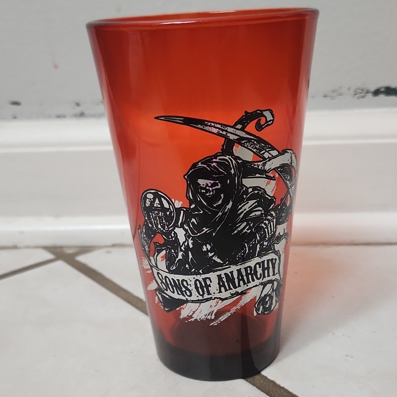 Sons of Anarchy Red Plastic Tumbler Cup TV Promotional Merchandise Original