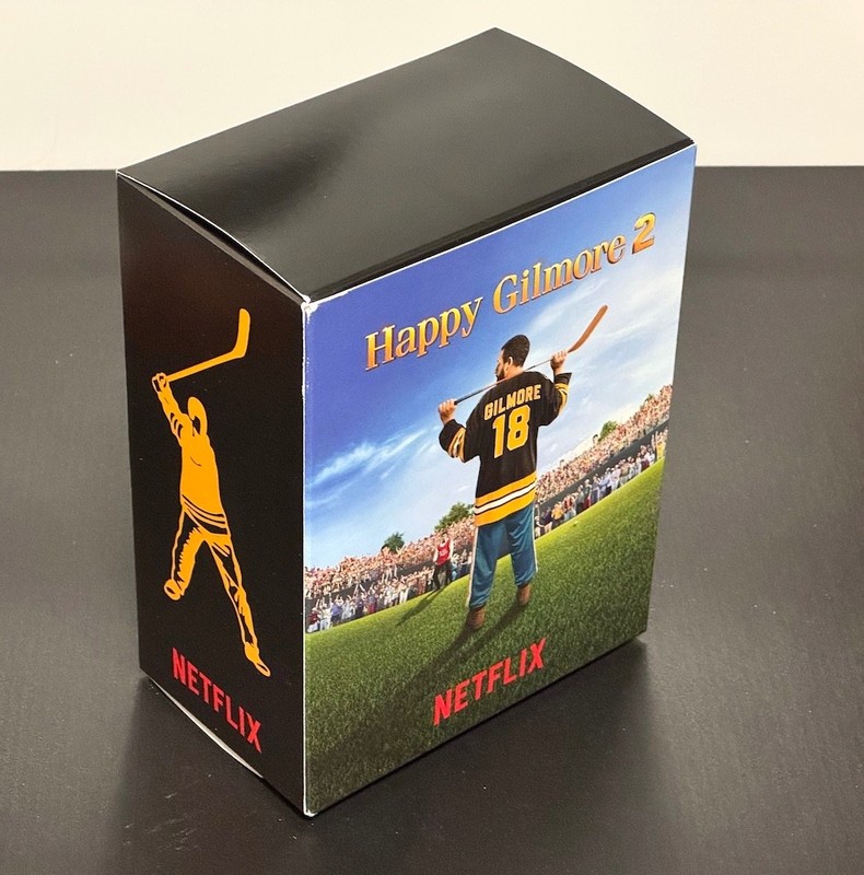 Happy Gilmore collectible cardboard popcorn box