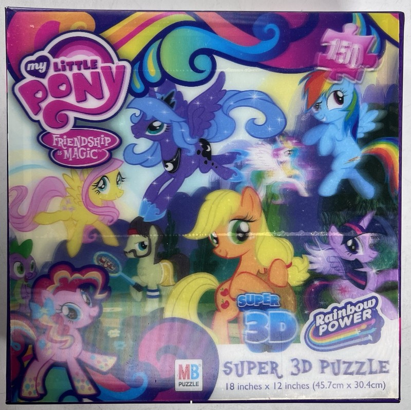 2014 My Little Pony Super 3D Puzzle Milton Bradley MB Rare HTF Brand New
