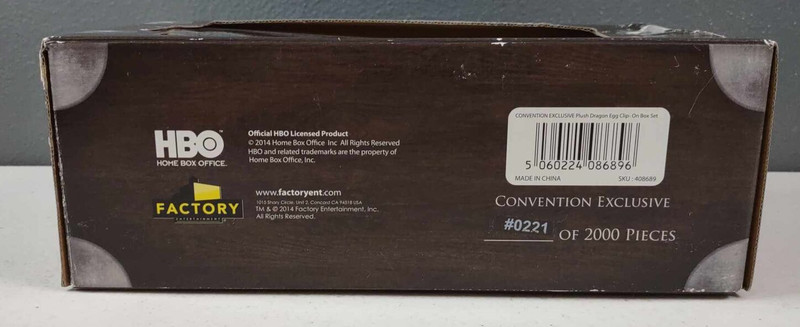 2014 HBO Game of Thrones Plush Dragon Egg Box Set Convention Exclusive 221/2000 gallery