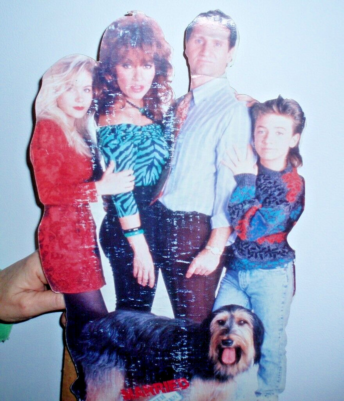 RARE ORIGINAL VINTAGE 1987 MARRIED W/ CHILDREN DIE CUT STORE ADVERTISEMENT SIGN