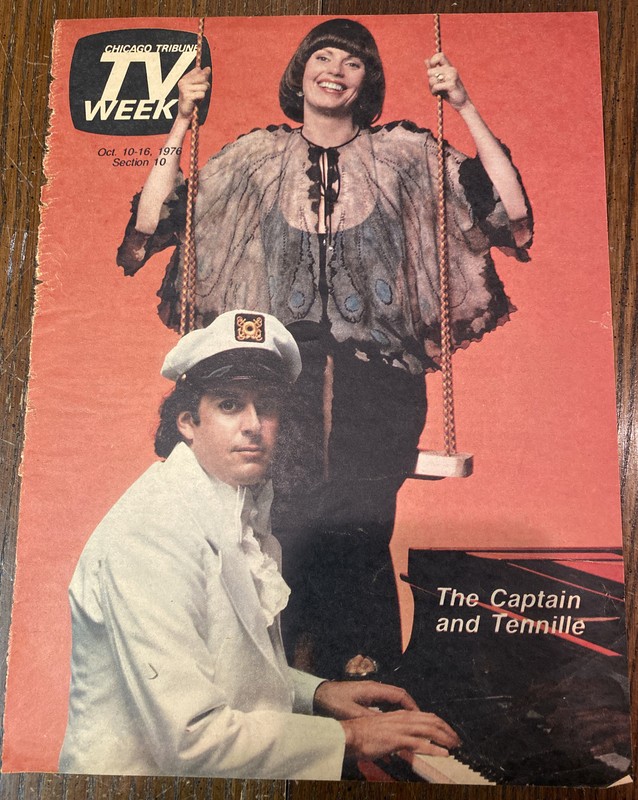 The Captain and Tennille Vintage TV Guide Cover Chicago Tribune 1976