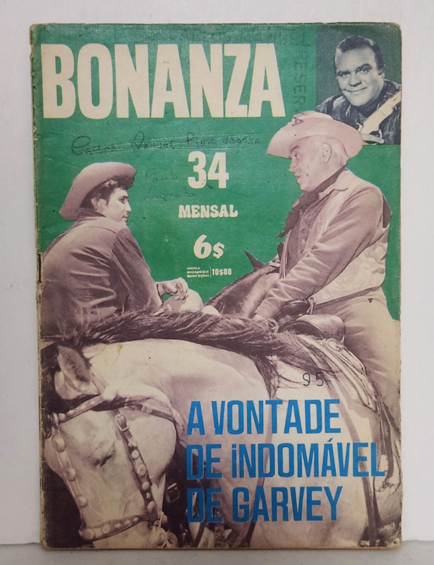 BONANZA Comic Book PORTUGESE Portugal ISSUE #34 TV MAGAZINE February 1976