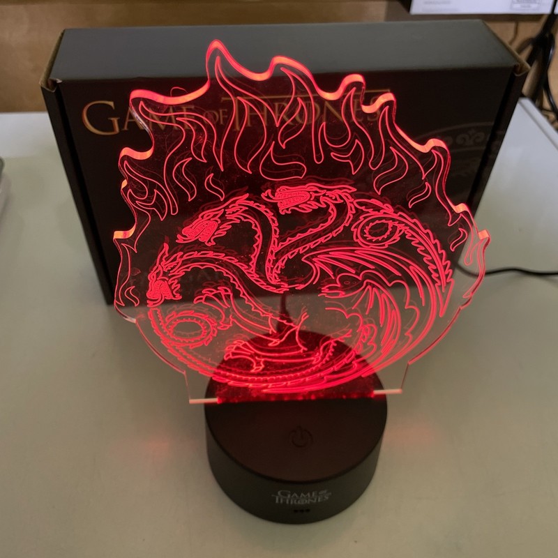 Game of Thrones TARGARYEN Led Lamp Coulturefly NIB Tested House of the Dragon