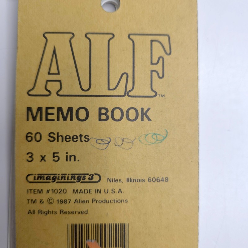 Set of 2 VTG Alf Pocket Memo Book Pads Pad Notebook 3 X 5 inches gallery
