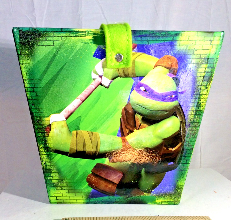 Teenage Mutant Ninja Turtles 2015 paperboard square bucket w/ felt strap/handle gallery