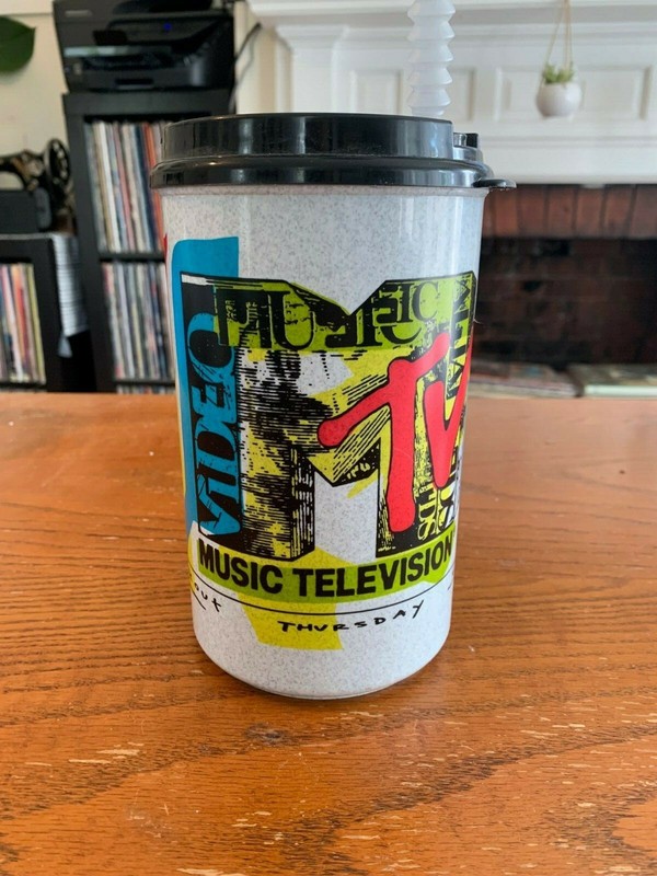 Vintage 1993 MTV Video Music Awards Promotional Whirly Thermo Cup
