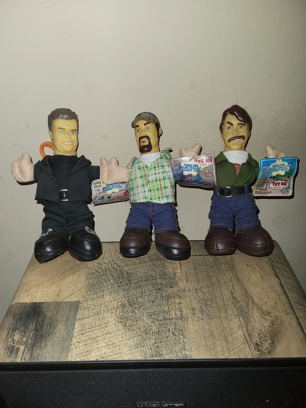 (lot of 3) LARRY THE CABLE JEFF FOXWORTHY RON WHITE Comedy Tour Doll with CLIPS