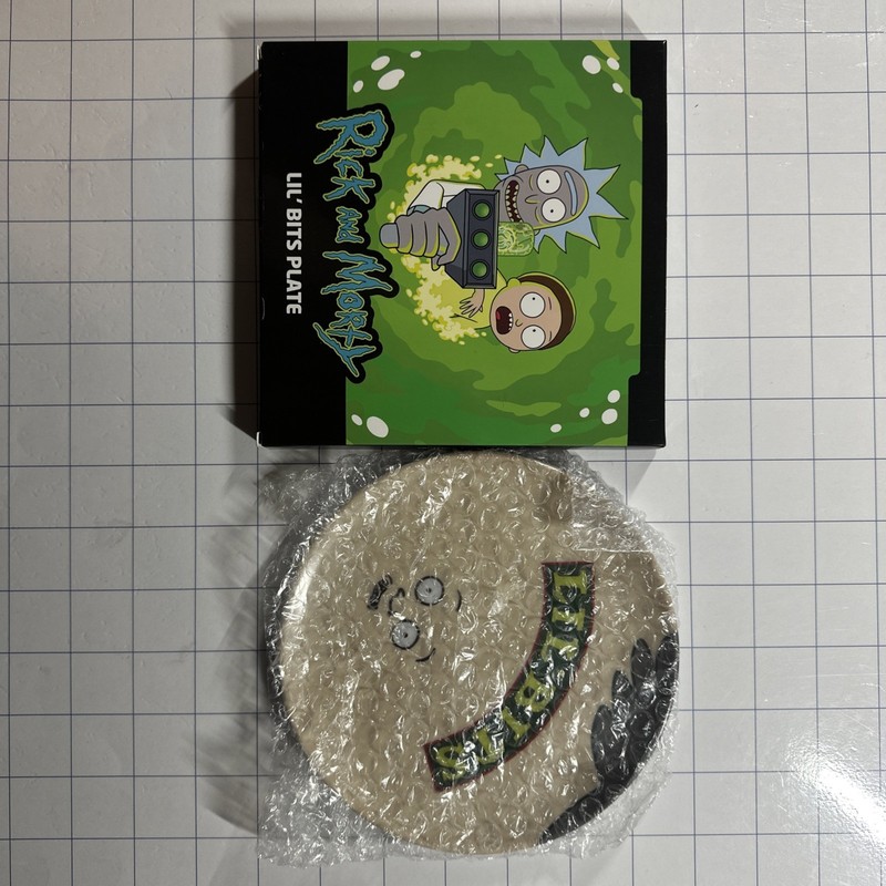 Rick And Morty Lil Bits 6″ Plate Plastic Loot Crate Exclusive Adult Swim