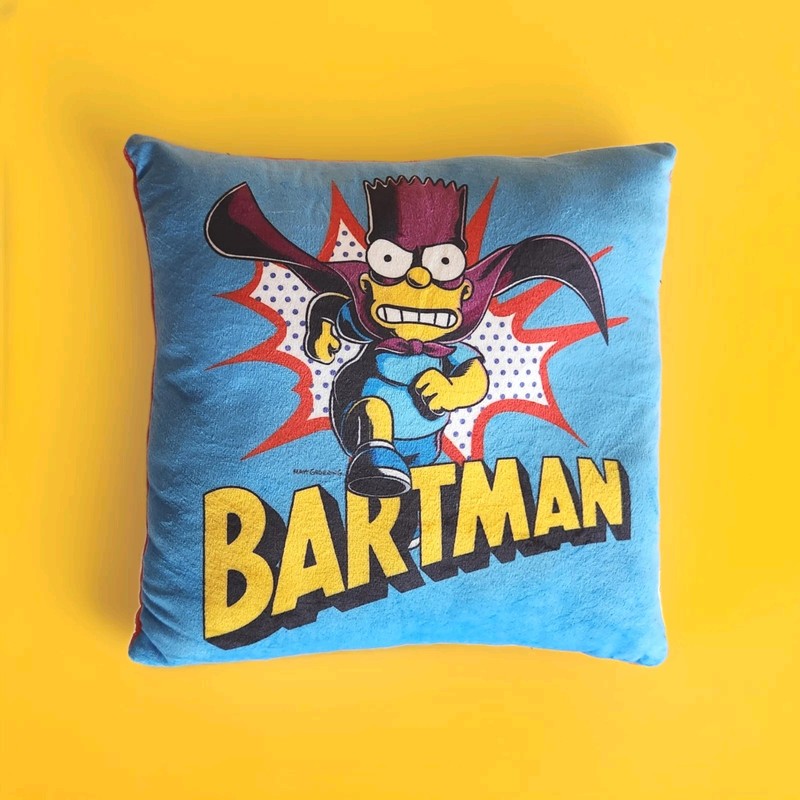 Retro The Simpsons Bartman Pillow Collectible 90’s TV The Simpsons 11.5×11.5
