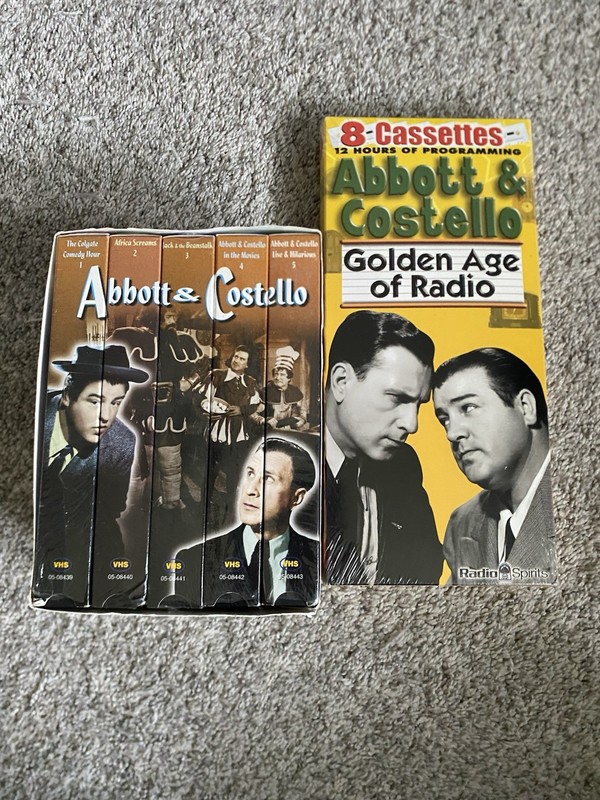 Vtg Abbott & Costello Lot Sealed NEW 8 Cassette + 5 VHS Tape Collectible Box Set