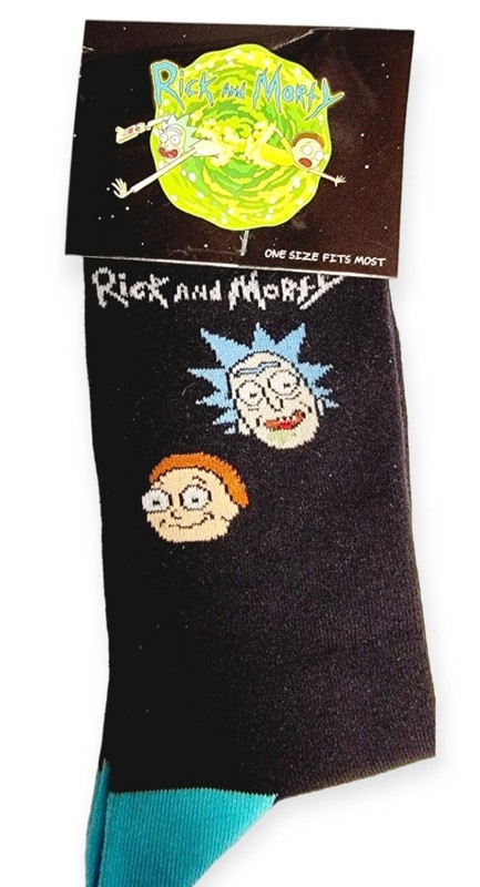 Rick And Morty Socks New One Size Fits Most 2018 Adult Swim New w/Tags