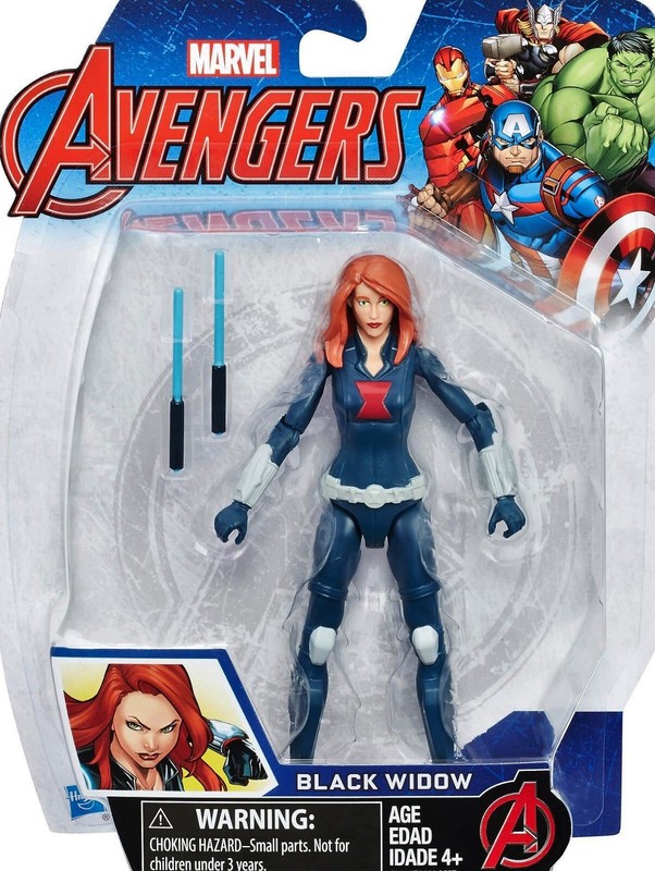 AVENGERS BLACK WIDOW Action Figure MARVEL COMICS 2016 Hasbro In Pack THE REV’s
