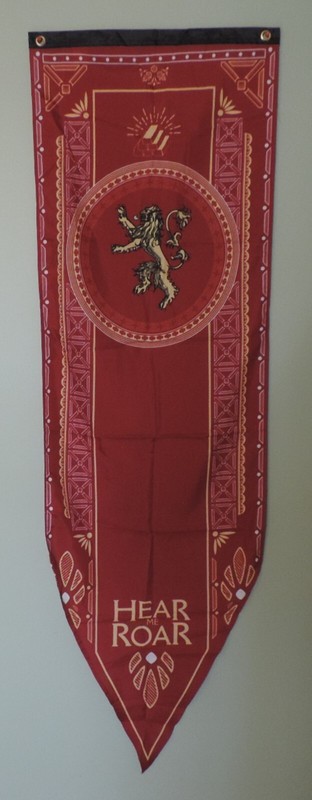 Game of Thrones 2 Banners Flag ~ Red House Baratheon and Black Starks Tournament