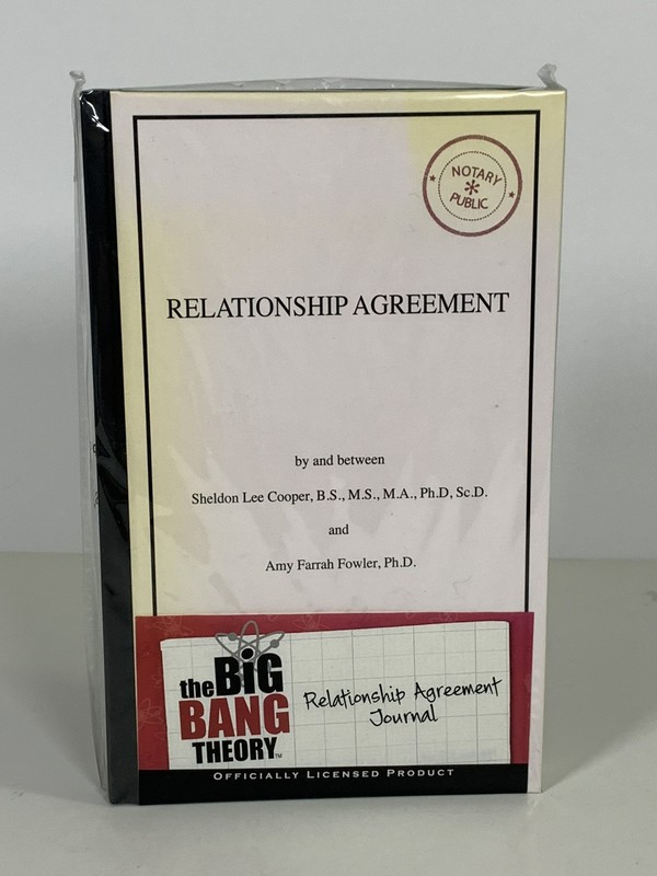 2013 Big Bang Theory Relationship Agreement Journal - 160 Sheets 5” X 8” - NEW