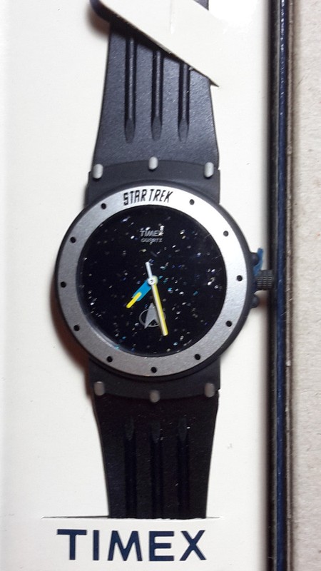 Vintage 1990s Star Trek Space Face Collectible Watch in Box from Germany