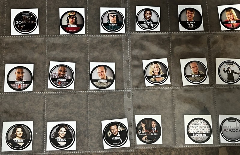 30 Rock GetGlue Stickers Lot of 18 • Liz Lemon Jack Donaghy Tracy Jordan • Promo
