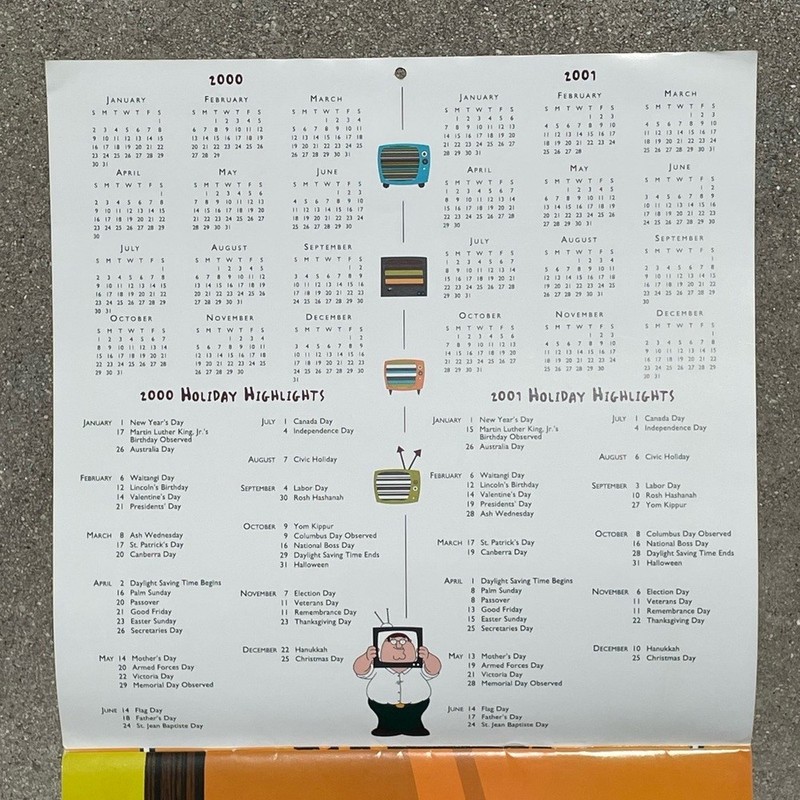 Vtg 1999 Family Guy 12-Month 2000 Peter Stewie Brian Calendar Y2K EARLY MERCH gallery