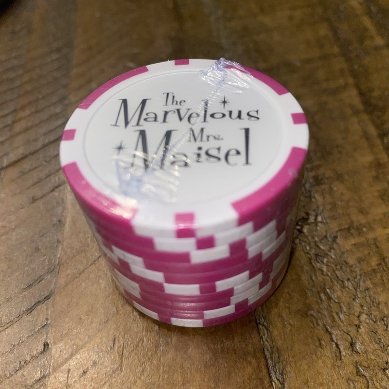 Marvelous Mrs. Maisel Poker Chips White & Pink Logo 10-pack Sealed