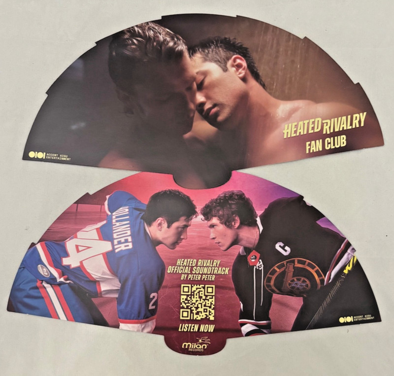 Lot Of 2 - Heated Rivalry - TV Show - Promo Only - Hand Fans - RARE