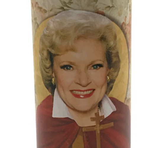 Betty White Golden Girls Celebrity Prayer Vigil Candle White 8” Unlit